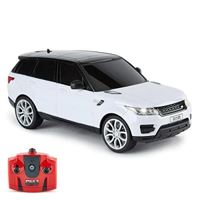 Immagine di CMJ RC Cars Range Rover Sport Telecomando con Licenza Ufficiale per Auto Luci da Lavoro in Scala 1:18 2.4 GHz Bianco