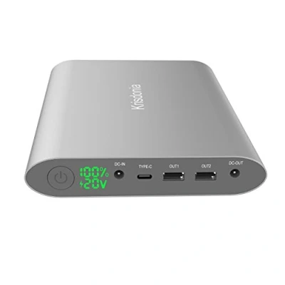 Immagine di Krisdonia 50000mah Power Bank Batteria Esterna Caricabatterie con Type C Port + DC Quick Charge 3.0 Dual USB per Notebook, Macbook, Smartphone e Tablet