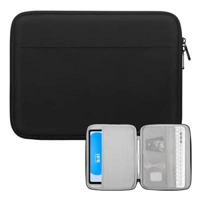 Immagine di Dadanism 9 11 Pollici Custodia Borsa Protettiva Compatibile con iPad Air 11&quot; 2024, 10,2 2021 2019, 5/4 10,9 10a Gen, PRO M4 2024 2018, Galaxy Tab A8/S9 Fe/A9+, Nero