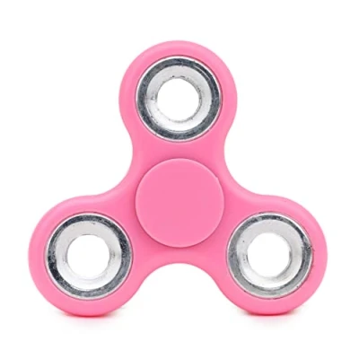 Immagine di Toyland® Fidget Hand Spinner Sollievo da Stress e ansia Colori Assortiti (Anelli Rosa Argento)