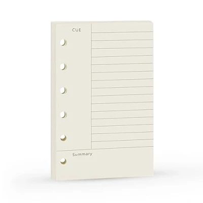 Immagine di Harphia A7 Cornell Design Planner Refill 6 Holes Notebook Refills, College Rule Note Linned Inserts for Filofax 100gsm Paper Pocket Size, 4,84 x 3,23