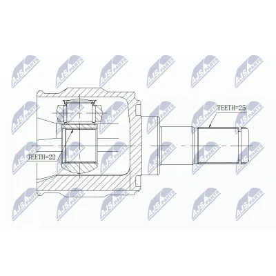 Immagine di NTY NPW KA 347 Kit Giunto Omocinetico Cambio manuale Assale anteriore Dx, Sx KIA: cee‘d II Hatchback, HYUNDAI: i30 Station Wagon