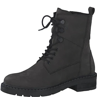 Immagine di MARCO TOZZI Stivaletti Donna con Lacci in Pelle Bassi, Anthracite N.C, 40 EU