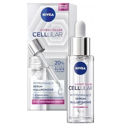 Immagine di NIVEA Cellular Expert Filler Hyaluron Replumping Serum, siero ialuronico leggero e ad assorbimento rapido con Hydra Elixir, trattamento anti età per rughe levigate (30 ml)
