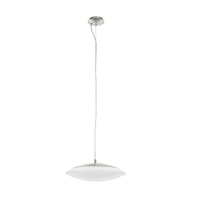Immagine di Eglo Connect Lampada a Sospensione LED Frattina C, Cambia Temperatura, in Acciaio e Plastica Nichel Opaco, Bianco