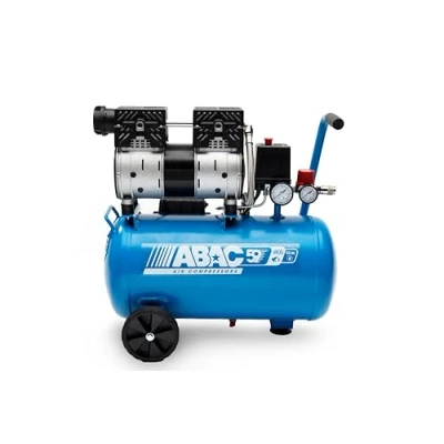 Immagine di ABAC Compressore d&#039;Aria Silenzioso EASE AIR 24, Aria Oil Free, Pressione Massima 8 Bar, Potenza 1 Hp, Serbatoio 24 Litri, Rumorosità 59 dB