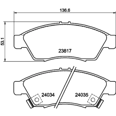 Immagine di HELLA 8DB 355 011 081 Kit pastiglie freno con segnalatore acustico usura