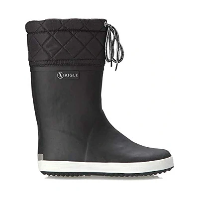 Immagine di Aigle Giboulee, Stivali di Gomma Unisex Bambini e ragazzi, Nero Bianco, 19 EU