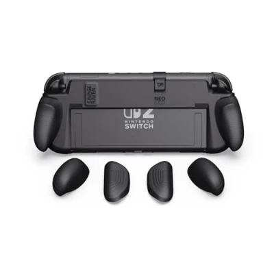 Immagine di SAVAGE RAVEN by Skull &amp; Co. NeoGrip for Nintendo Switch 2: An Ergonomic Grip Hard Shell Handheld Case with Replaceable Grips [to Fit all Hands Sizes] [No Carrying Case] Black