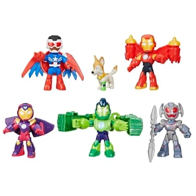 Immagine di Hasbro Marvel Iron Man e i Suoi Fantastici Amici, Confezione Avengers in Armatura, Set di Action Figure