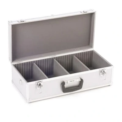 Immagine di Perel Custodia CD, 80 serratura a chiave, 2 chiavi, alluminio, 565 x 265 170 mm