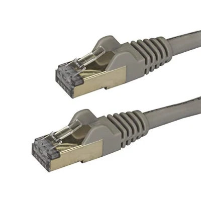 Immagine di StarTech.com Cavo di Rete Ethernet Cat6a Schermato STP da 3m RJ45 Antigroviglio Grigio
