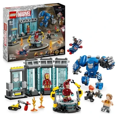 Immagine di LEGO Marvel Laboratorio di Iron Man: Sala delle Armature Giocattolo per Fan dei Supereroi con Mech E 5 Minifigure tra cui Aldrich Killian Robot Dum Regalo Avengers Bambini da 8 Anni 76315
