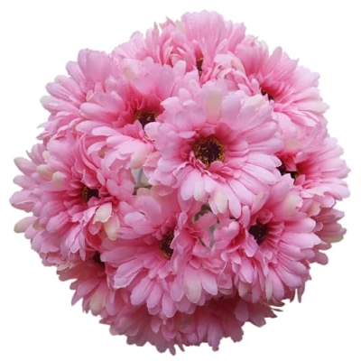 Immagine di UICerland 15 fiori artificiali in seta a stelo singolo, per bouquet di gerbera feste nozze, fai da te, decorazione interni ed esterni, casa, giardino, ufficio, hotel (rosa)