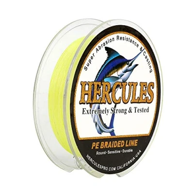 Immagine di HERCULES Filo da pesca intrecciato a 4 fili, 100 2000m, 6 100lb, super morbido, polietilene, Lenze intrecciate per con lenza, riva, in mare, barca