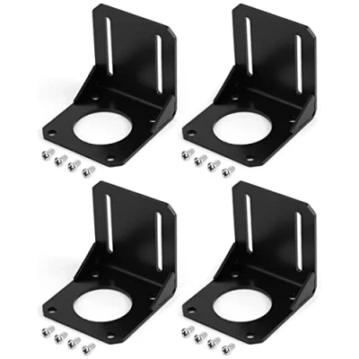Immagine di QWORK 4 Pezzi staffa di montaggio per motore passo passo, supporto Nema 23 con viti