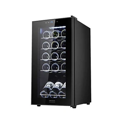 Immagine di Cecotec Cantinetta GrandSommelier 15000 Inox Compressor. 15 Bottiglie, compressore, alte prestazioni, temperatura regolabile, classe di efficienza energetica G (15 Nero)