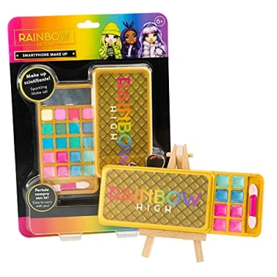 Immagine di RAINBOW HIGH Smartphone Make Up, Set di Trucchi per Bambini con Ombretti, Lucidalabbra, Applicatore e Specchio, stile Ragazze Arcobaleno Nice Group