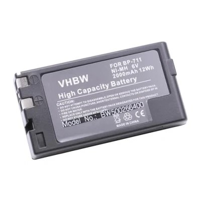 Immagine di vhbw 1x batteria sostituisce Canon BP E718, 818, 729, 726, 722D, 714, 711 per videocamera camcorder (2000mAh, 6V, NiMH)