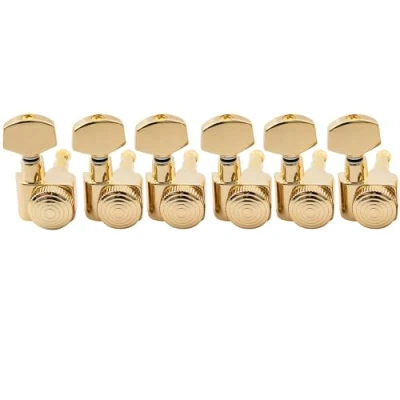 Immagine di Musiclily Pro 6 in Linea 2 pins Full Metal Chitarra Locking Tuners Meccaniche Autobloccanti Machine Heads Tuning Pegs per Elettrica Fender Stratocaster Telecaster, Dorato