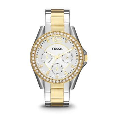 Immagine di Fossil Riley Orologio silvercoloured/goldcoloured, Donna, Taglia: One Size, Silver coloured/gold coloured