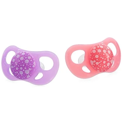 Immagine di Twistshake TS 78082 Set da 2 Ciucci in Silicone 0 6 mesi, Rosa e Viola