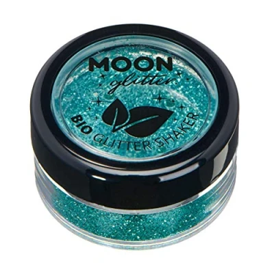 Immagine di Glitter biodegradabili ed ecologici a pezzi della Moon cosmetici per il volto, corpo, le unghie I capelli e labbra 100% Biologici 5g Turchese