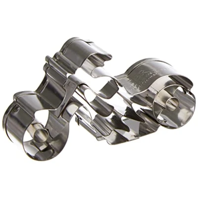 Immagine di Staedter Motorcycle goffratura Cookie Cutter, Argento, 7 cm