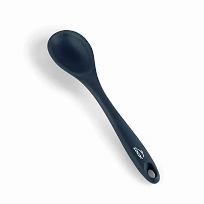 Immagine di Lacor 64469 cucchiaio da cucina grigio, in silicone, utensili cucina, manico ergonomico, antiaderente, resistente alle alte temperature, lavabile lavastoviglie, lunghezza 29 cm