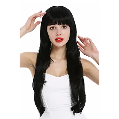 Immagine di WIG ME UP VK 43 1 Parrucca Donna Molto lunga Liscia Scalata Frangetta Nero