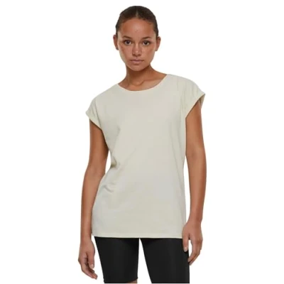 Immagine di Build Your Brand By021 ladies Extended Shoulder Tee, Maglietta Donna, Whitesand, XL