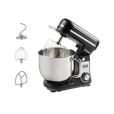 Immagine di Bestron robot da cucina Super Silent (65db) 4 1 con motore DC, ciotola 6 litri, gancio per impastare, frusta e mazza impasto, livelli di velocità + funzione impulsi,