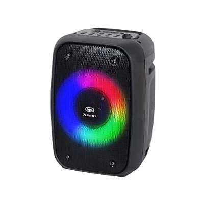 Immagine di Trevi XFest XF 150 KB Altoparlante Amplificato Portatile 15W, Cassa Wireless con Microfono Dinamico Incluso per Karaoke, True Stereo, Presa USB, Micro SD, Batteria Integrata