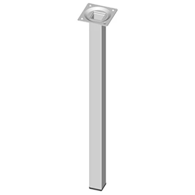 Immagine di Element System 18133 00301 Set de 4 Gambe in Acciaio con Piastra di Ancoraggio, Bianco, 40 cm, Pezzi