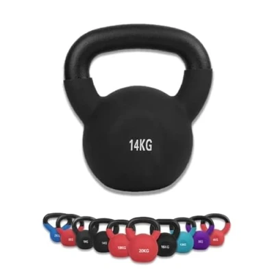 Immagine di wuuhoo® Kettlebell Dwayne con Rivestimento in Neoprene 2kg 28kg Manubrio a Palla ghisa massiccia Pesi Codici Colore I Swing per la Palestra di casa