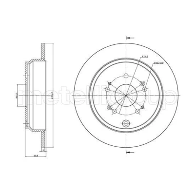Immagine di METELLI Disco freno HONDA: CR V 2 304,0mm 9,0mm 5 64,1mm pieno verniciato 23 1135C Dischi freno, dei freni