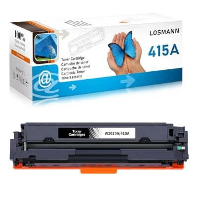 Immagine di LOSMANN 415A toner compatibile con HP 415X W2030A W2030X Cartuccia sostitutiva per Color Laserjet Pro MFP M479fdw M479fnw M479fdn M479dw M454dn M454dw M479 M454 (Nero)
