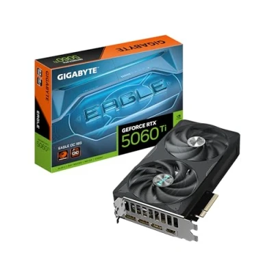 Immagine di Gigabyte GeForce RTX 5060 Ti EAGLE OC 16G Scheda Grafica 16 GB GDDR7, 128 bit, PCI E 5.0, 2617 MHz Frequenza del core, 3 x DisplayPort, 1 HDMI, GV N506TEAGLE 16GD
