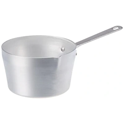 Immagine di Pentole Agnelli Linea Family Cooking Alluminio Casseruola Conica con Un Manico e Becco, Argento, 12 cm