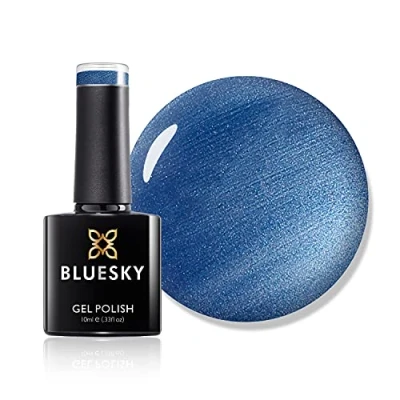 Immagine di Bluesky Smalto Per Unghie Gel, Blue Lagoon, 80554, Blu (Per Lampade Uv E Led) 10 Ml