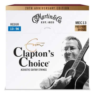 Immagine di Martin &amp; Co. MEC13LTD Eric Clapton&#039;s Choice LTD 13.56, Set Corde per Chitarra Acustica, Scalatura 13 56. Phosphore Bronze, Edizione Limitata