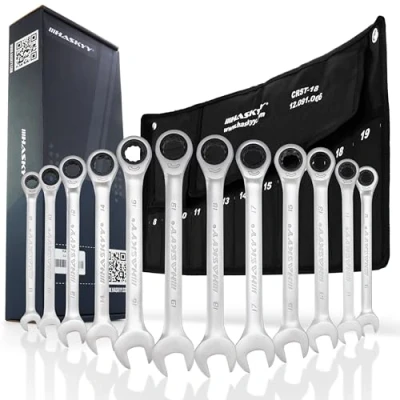Immagine di HASKYY set di chiavi Combinate 8 19 mm 12 pz. I inglesi combinate, in borsa