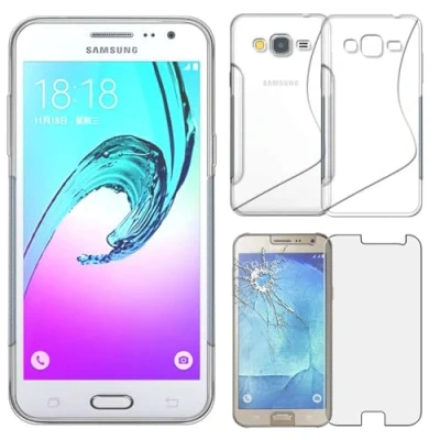 Immagine di ebestStar Cover Compatibile con Samsung J3 2016 Galaxy SM J320F Custodia Protezione S Line Silicone Gel Morbida Sottile, Trasparente +Pellicola Vetro Temperato [Apparecchio: 142.3x71x7.9mm 5.0&quot;]