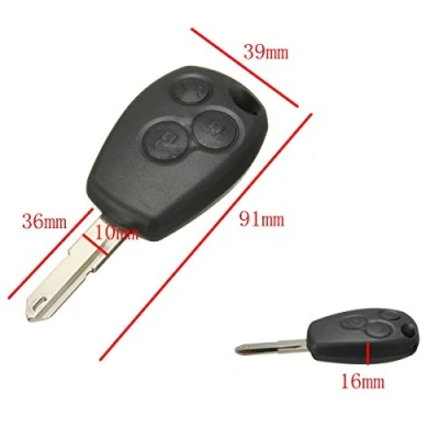 Immagine di Cover Chiave Guscio Compatibile con Renault Clio Twingo Megane Laguna Kangoo 3 Tasti Telecomando