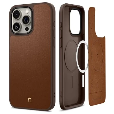 Immagine di CYRILL by Spigen Kajuk Mag Cover Compatibile con iPhone 15 Pro Max (2023) Saddle Brown