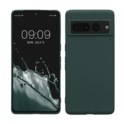 Immagine di kwmobile Custodia Compatibile con Google Pixel 7 Pro Cover Back Case per Smartphone in Silicone TPU Protezione Gommata verde muschio
