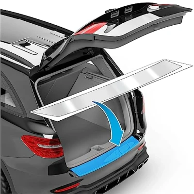 Immagine di uProtect Pellicola Protettiva per Bordo di Carico Set completo Skoda Karoq NU7 I 2017 2024 Protezione Paraurti, antigraffio, vernice Trasparente Lucido