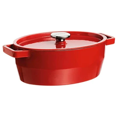 Immagine di Pyrex 4936880 Cocotte Ovale 5,8 L, Cottura Lenta, Colore: Rosso
