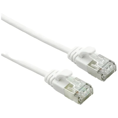 Immagine di Roline 21.15.1702 RJ45 cavo di rete, patch CAT 6A U/UTP 2.00 m Bianco non schermato, Privo alogeni, Ritardante fiamma 1 pz.