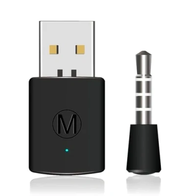 Immagine di DEWIN Adattatore USB Bluetooth 4.0, Wireless Dongle Headsets Mini Ricevitore e Trasmettitori per PS4
